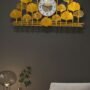Gold Metal Wall Clock For Home Decor